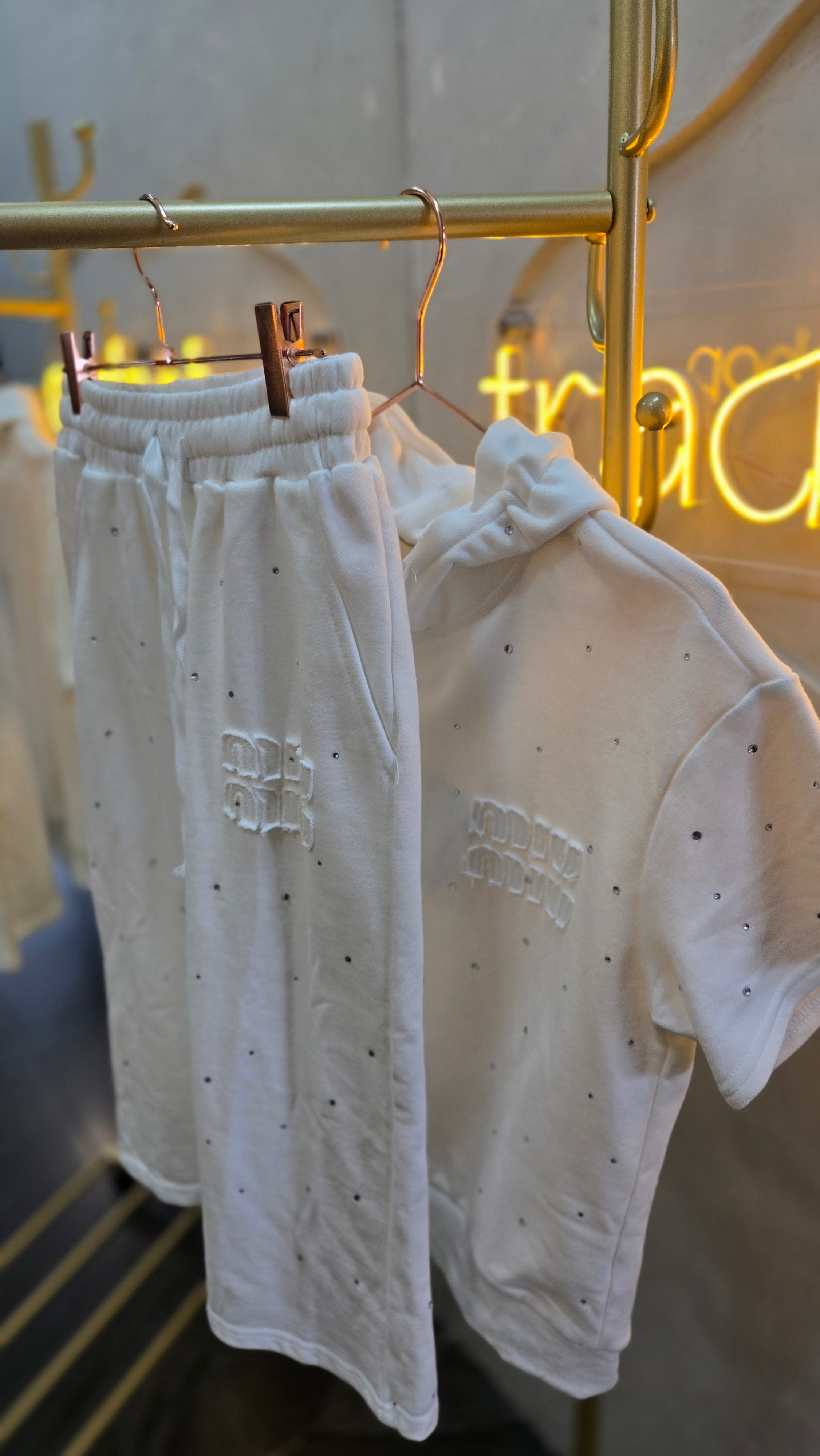 Set blanco cristales